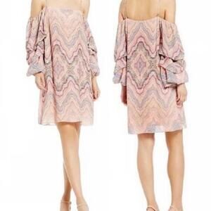 Gianni Bini balloon sleeve cold shoulder dress